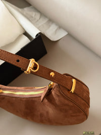 Arqué Suede Shoulder Bag
