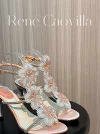 Caovilla Satin Floral Cleo Sandals