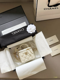 Mini Vanity Case with Top Handle  Lambskin