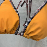 Vintage Check Triangle Bikini Set