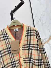 Vintage Check Jacquard Cardigan