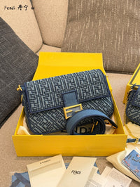 Denim Baguette Bag