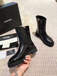 Calfskin Cap Toe Short Boots