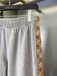 Check-Stripe Slim Sweatpants