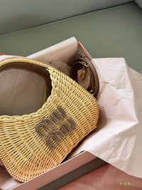 Wicker Hobo Bag