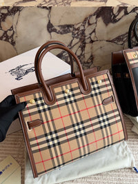 Vintage Check Two Handle Title Bag