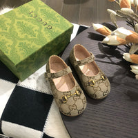 Horsebit Ballet Flat Beige Monogram