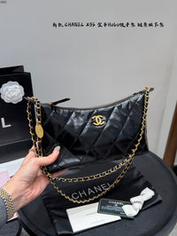 Shiny Quilted Hobo Bag