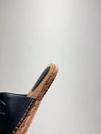 Nappa Leather Espadrille Sliders