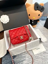 Mini Flap Bag with Lucky Ball Chain