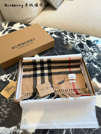 Check Cashmere Scarf
