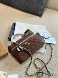 Suede Vanity Bag