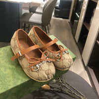 Horsebit Ballet Flat Beige Ebony