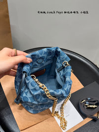Denim Signature Bucket Bag