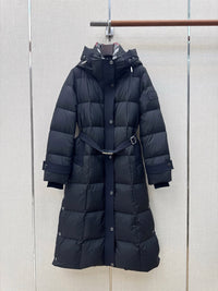 Long Hooded Down Coat