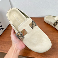Check Suede Urchin Clogs