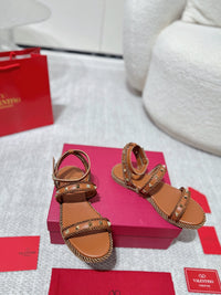 Garavani Rockstud Rope Flat Sandals