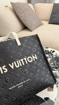 Embossed Monogram Tote Bag