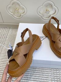Leather Platform Sandals