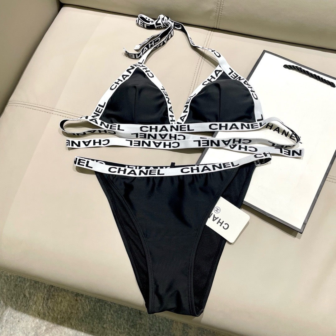 Logo Strap Triangle Bikini Set
