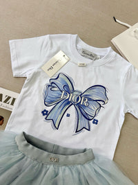 Girls Bow Tee & Tulle Skirt Set