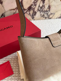 Trifolio Suede Shoulder Bag