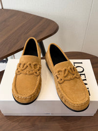 Double L Suede Loafers