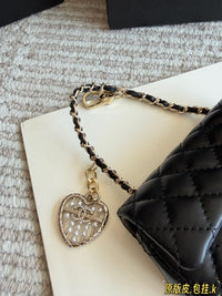 25A Heart Charm Mini Flap Bag