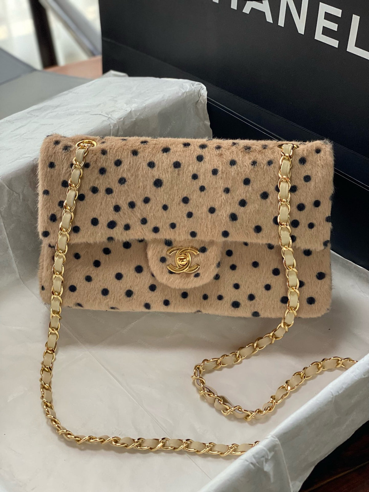 Polka Dot Flap Bag