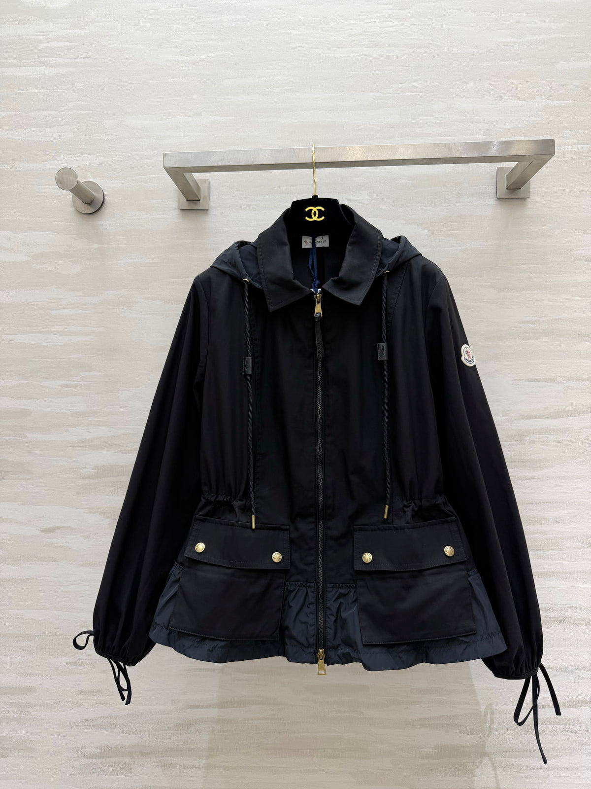 26S Adenium Hooded Gabardine Taffeta Jacket