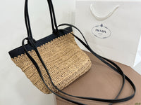 Crocheted Raffia Tote Bag