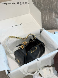 Small 25 Hobo Perforated Calfskin