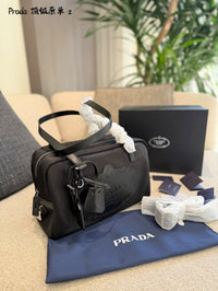 Re-Nylon Logo Boston Bag