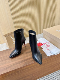 Kate Max Leather Ankle Boots