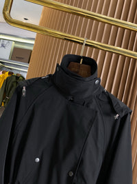 Drawstring Cropped Trench Jacket