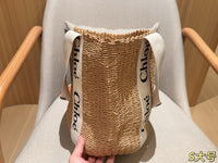 Woody Large Basket Tote Bag