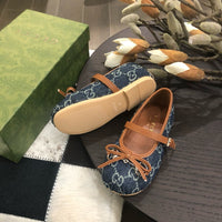 Horsebit Ballet Flat Blue Denim