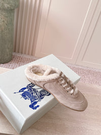 26S Shearling Knight Runner Mules