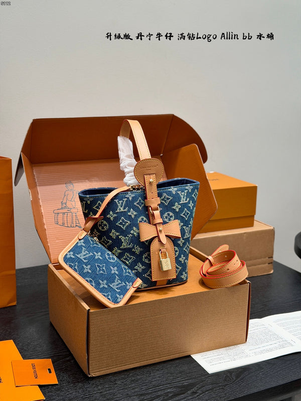 All In BB Denim Bucket Bag