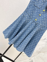 Monogram Jacquard Denim Dress