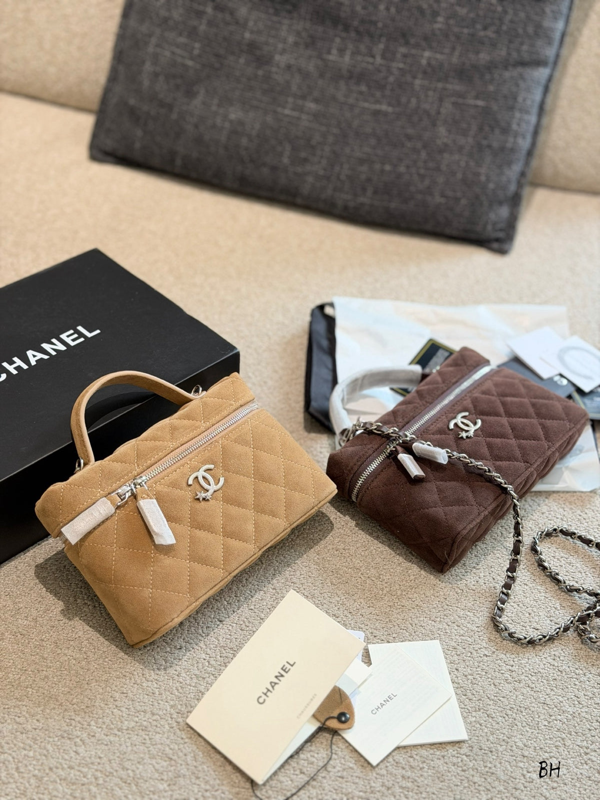 Suede Vanity Bag
