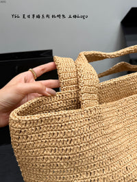 Rive Gauche Raffia Tote Bag