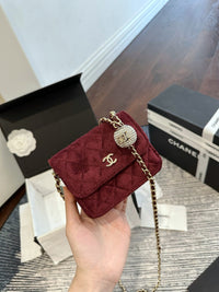 Velvet Mini Flap Bag
