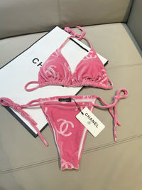 Logo 3-Piece Terry Cloth Bikini Set