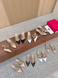 Garavani Rockstud Pointed-Toe Mules 6.5cm