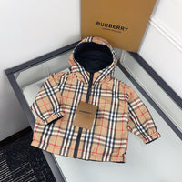 Reversible Check Hooded Jacket