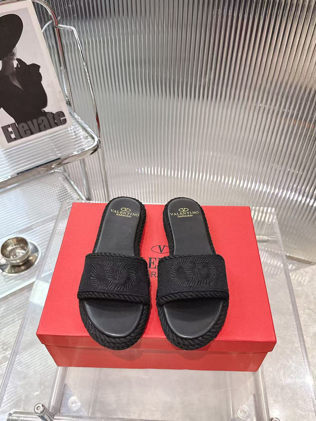 VLogo Espadrille Slides