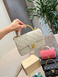 Mini Top Handle Flap Bag Lambskin