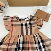Vintage Check Flutter Dress