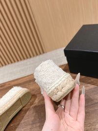 Tweed Leather Espadrilles